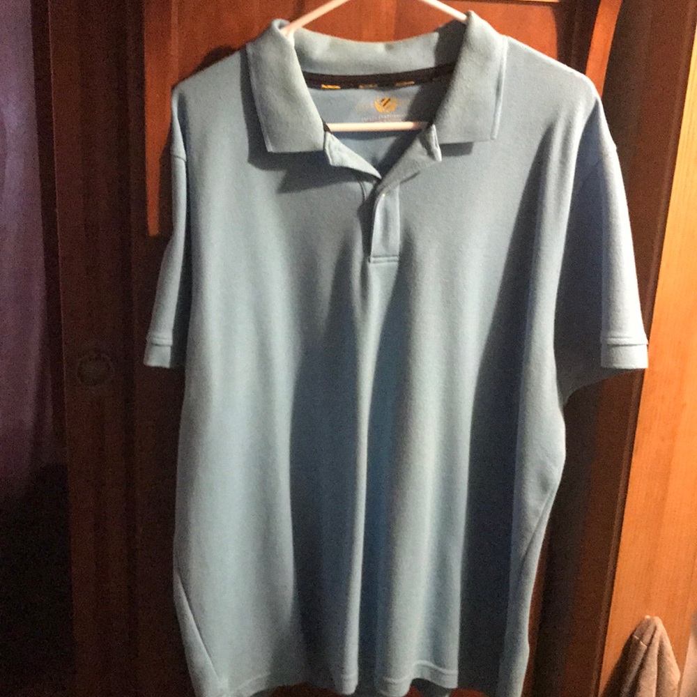 Blue club room polo
